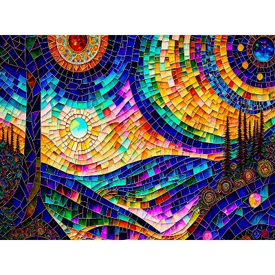 Sunsout Psychedelic Sunday 1000 pc Jigsaw Puzzle 71365