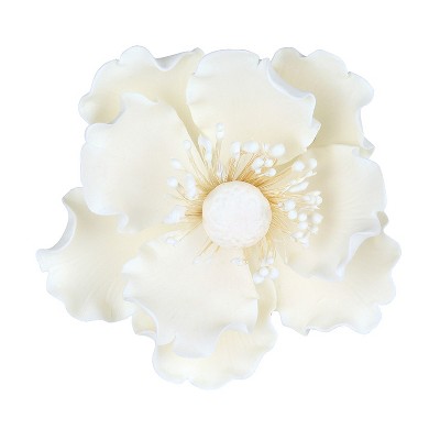 O'Creme White Anemone Gumpaste Flowers - Set of 3