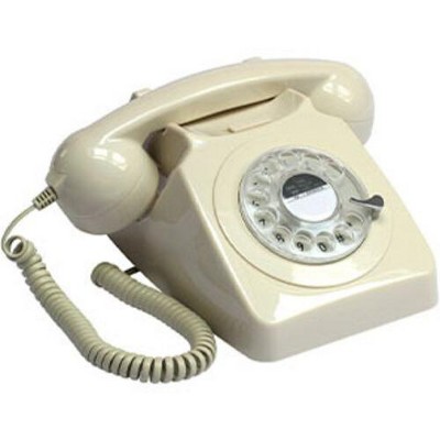 Gpo - GPO Retro GPO746IVR 746 Desktop Rotary Dial Telephone - Ivory