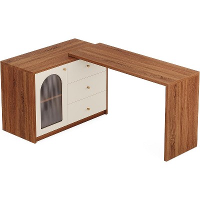 Tribesigns L-Shaped Reversible Computer Desk
