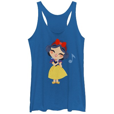 Women's Snow White and the Seven Dwarves Cartoon Song Racerback Tank Top