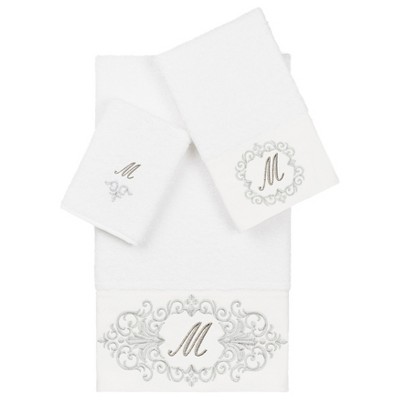 Linum Home Textiles 100% Turkish Cotton MONICA 3PC Embellished Towel Set