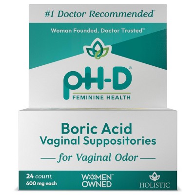 pH-D Feminine Health Boric Acid Vaginal Suppositories