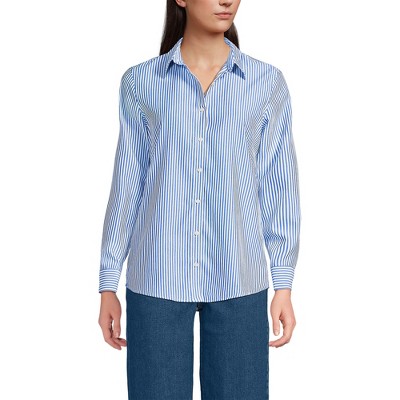 Lands' End Women's No Iron Supima Cotton Long Sleeve Shirt