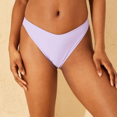 Women's V-Front Low-Rise High Leg Cheeky Bikini Bottom - Wild Fable™