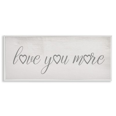 Stupell Industries Love You More Heart Icon Black Framed Giclee Art