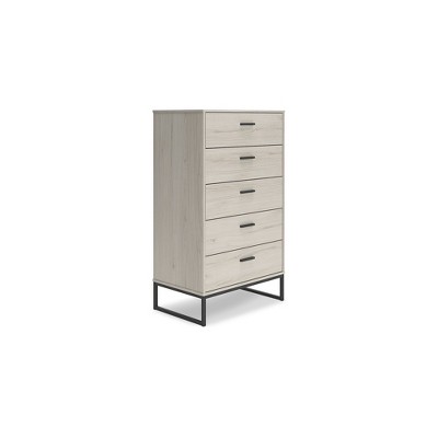 Signature Design by Ashley Contemporary Socalle Chest of Drawers, Light Natural