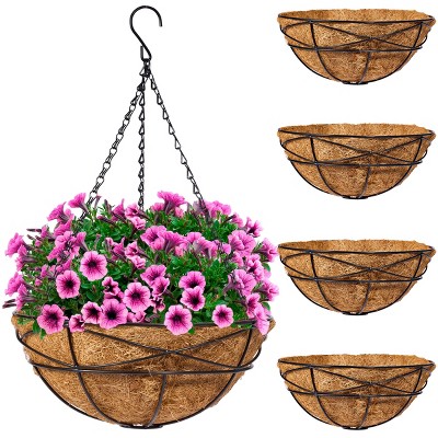 Sorbus metal hanging planter for indoor/outdoor gardens, etc