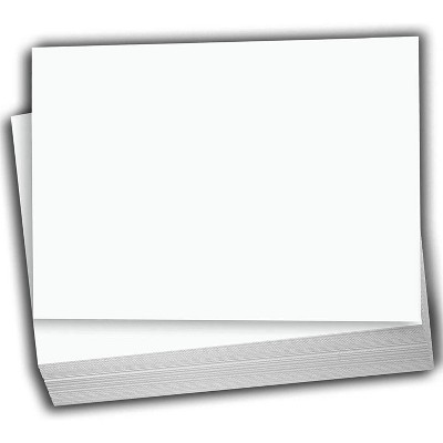 Hamilco White 5x8 Blank Index Cards 65lb Cover Cardstock Paper - 100 Pack