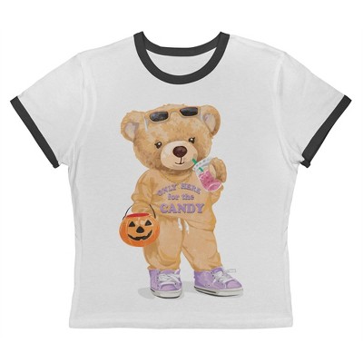 Social Collective Women Only Here Candy Short Sleeve Graphic Cotton Retro Vintage Ranger Baby Tee