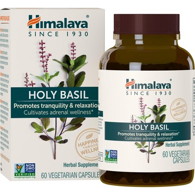 Himalaya Holy Basil for Natural Stress & Anxiety Relief, 720 mg, 60 Capsules, 1 Month Supply