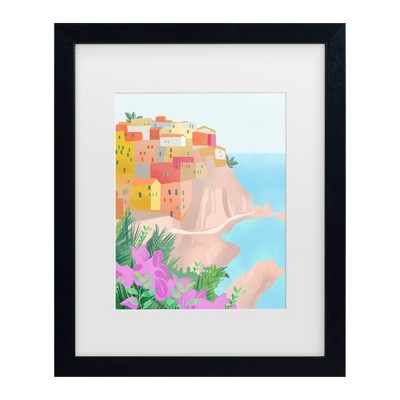 Trademark Fine Art - Petra Lizde  Cinque Terre Matted Framed Art