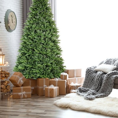 Whisen 4FT Premium PE & PVC Artificial Christmas Tree, 856 Realistic Branch Tips, Hinged Metal Stand