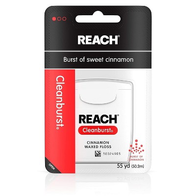 Reach Cleanburst Waxed Floss Cinnamon 55 Yd