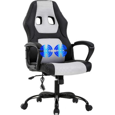 FDW Racing Gaming Chair Home Office Chair Ergonomic Desk Chair Massage PU Leather Computer Chair with Lumbar Support Headrest Armrest