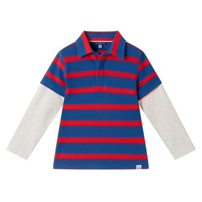 Andy & Evan  Toddler  Blue & Red Jersey Waffle T-Shirt.
