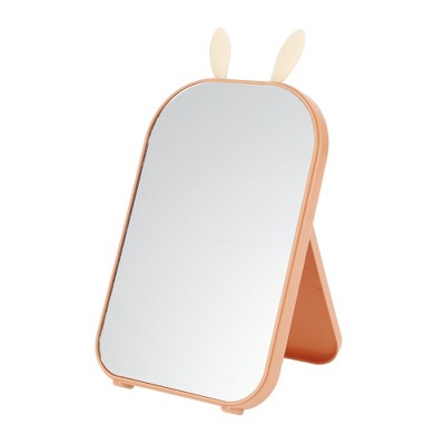 Unique Bargains Convenient Cartoon Ears Desktop Cosmetic Mirror 1 Pc
