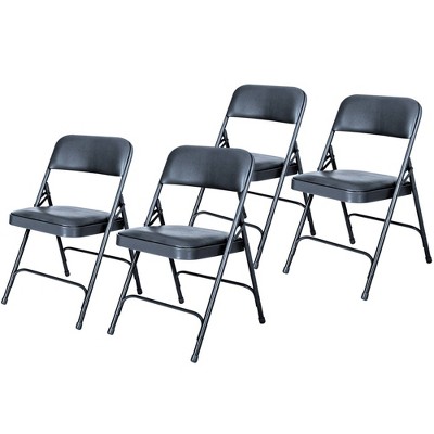 Set of 4 Premium Vinyl Padded Folding Chairs - Hampden Furnishings