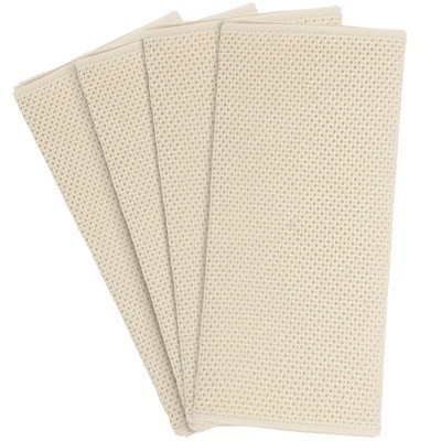 PiccoCasa Waffle Weave Kitchen 100% Cotton Soft Absorbent Quick Drying Washing Dish Towels 4 Packs