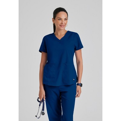 Grey's Anatomy by Barco Classic- Women's Aubrey 2-Pocket V-Neck Scrub Top