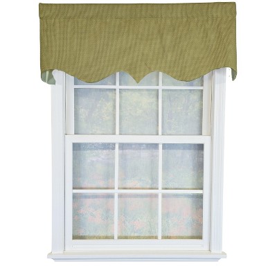 RLF Home 100% Cotton Basket Weave Regal With Poly/Cotton lining Rod Pocket Valance 50" x 15" Loden