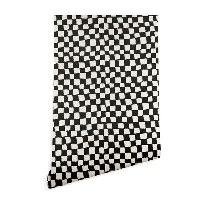 Iveta Abolina Lazy Checker Coal Black Wallpaper