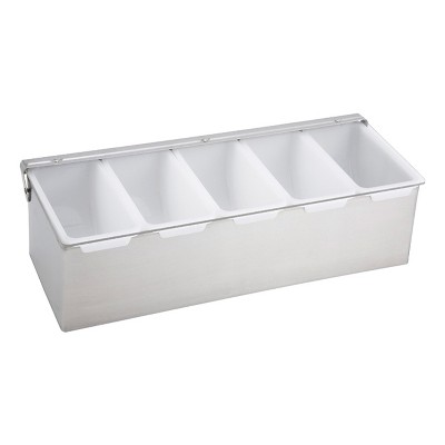 Winco Condiment Holder with Stainless Steel Base, with Inserts