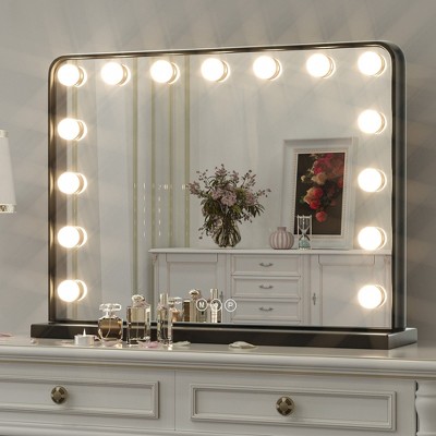Keonjinn Large LED Vanity Makeup Mirror with LED Bulb Lights, Hollywood Makeup Mirror