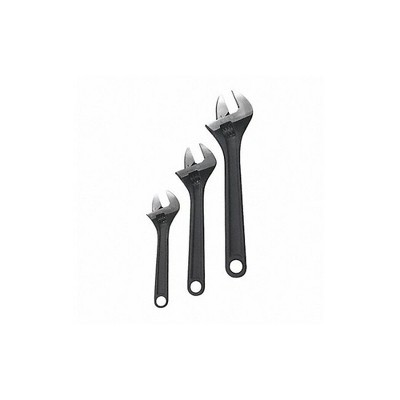 Westward  Adj. Wrench Set,Stl,Blk Phspht,6" to 10" 1NYB9