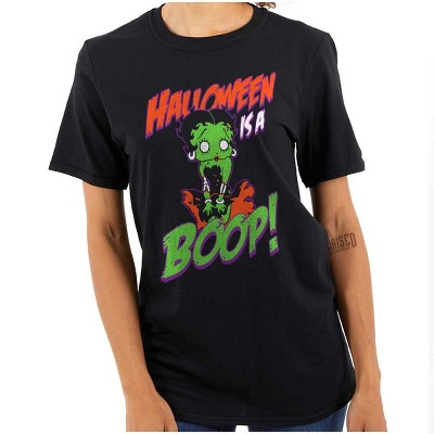 Betty Boop Zombie Halloween Treat Womens Graphic T Shirt Tees Brisco Brands