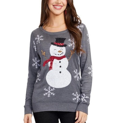 Tipsy Elves Women's Sequined Snow Day Sweater - Holiday Festive Sweater