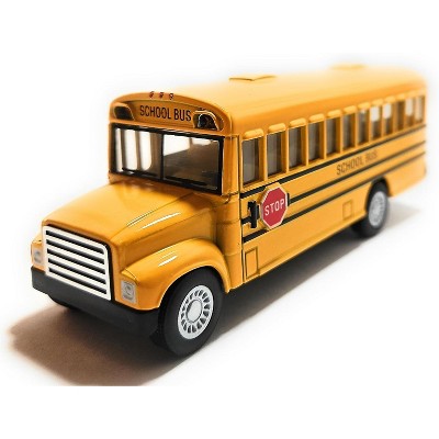 KiNSFUN 5 Inch Die Cast School Bus with Pull-Back Action, 1 Per Order