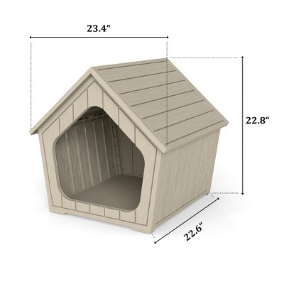 Yardgrace Compact Easy Assemble Log Cabin Cat House Shelter