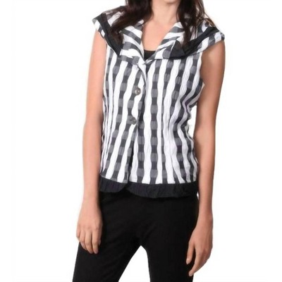 Women's Checkerboard Ruffled Vest - ANGEL