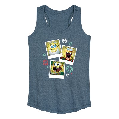 Women's - SpongeBob SquarePants - Christmas Photo Collage Graphic Racerback Tank