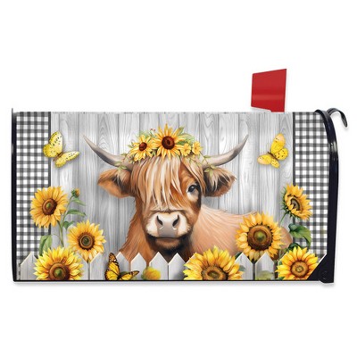 Briarwood Lane Summer Mailbox Cover  - Standard Size - Highland Cow For Summer Mailbox Cover