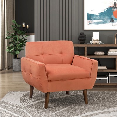 NicBex Accent Chair Contemporary Living Room Chair with Upholstered Velvet Cushion Comfy Chair for Reading Room, Bedroom