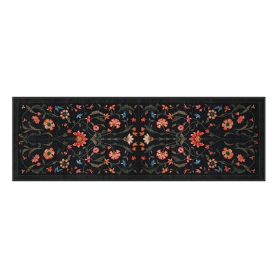 BAGOKIE Boho Floral Kitchen Runner Rug Soft Low-Pile Carpet Runners for Hallways EntryWay
