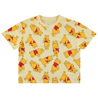 Ladies Disney Classic Pooh Shirt - Vintage Winnie the Pooh Tee Shirt - Winnie, Eeyore, Piglet Allover Skimmer T-Shirt