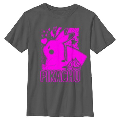 Boy's Pokemon Pikachu Sweet Pink Neon T-Shirt
