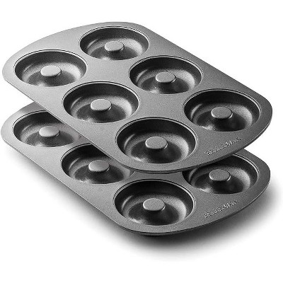 Bellemain Premiere Donut Pan Nonstick 6-Doughnut Molds, 2 Steel Trays for Perfect Donuts