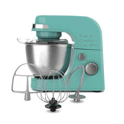 Hamilton Beach Stand Mixer 7 Speeds 4 Quart Capacity Aqua Blue 63387: Metal, 300 Watts, Dishwasher-Safe Parts, Kitchen Mixer