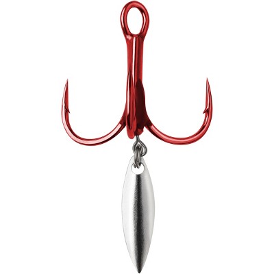 VMC Bladed Hybrid Treble Short Fishing Hook 2-Pack - Tin Red