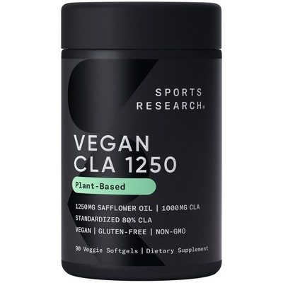 Sports Research Vegan CLA 1250, 90 Veggie Softgels