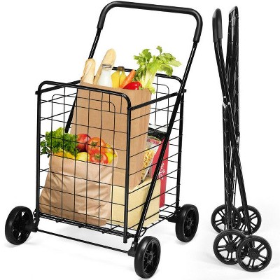 Mojgar Portable Folding Shopping Cart Utility for Grocery Laundry