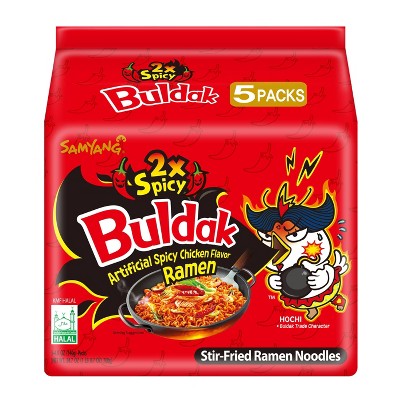 Buldak Samyang 2X Spicy Ramen - 5ct / 24.7oz