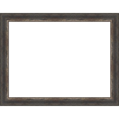 Amanti Art Bark Rustic Char Narrow Framed Dry Erase Magnetic Board