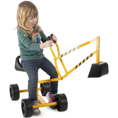 Hey Play Ride on Excavator Toy for Sandbox