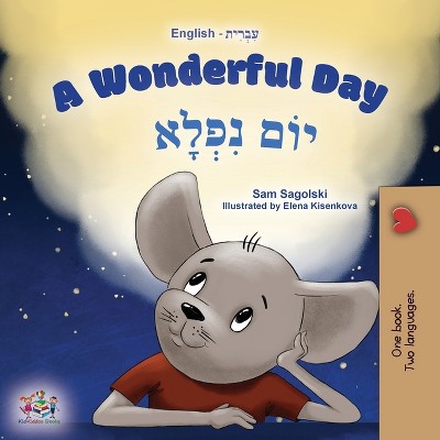 A Wonderful Day (English Hebrew Bilingual Children's Book) - (English Hebrew Bilingual Collection) by  Sam Sagolski & Kidkiddos Books (Paperback)