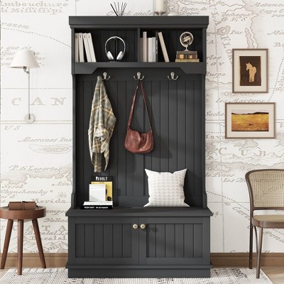 Hrinhom 64.4"H 4-in-1 Design Coat Racks with Hooks